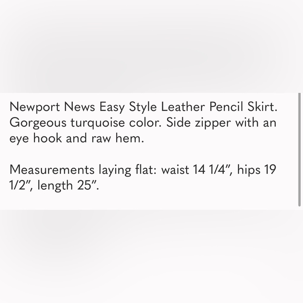 Newport News Leather Pencil Skirt - Picture 4 of 4